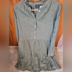 GAP Women's Green Eyelet Dress